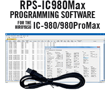 RPS-IC980Max^ Programming Software and RT-65 for the Hiroyasu IC-980 and<br> IC-980 Pro Max radios *