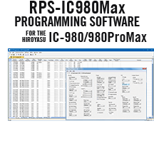 RPS-IC980Max^ Programming Software Only for the<br> Hiroyasu IC-980 and<br> IC-980 Pro Max radios *