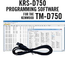 KRS-D750 Programming Software and RT-65 Cable for<br> the Kenwood TM-D750*